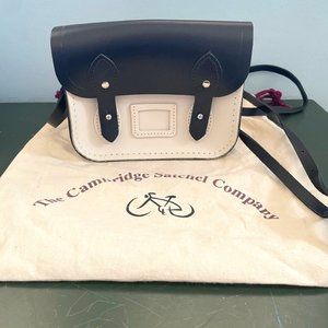 The Cambridge Satchel Company Small Crossbody Purse (black and white)
